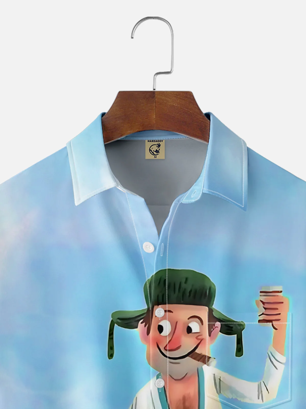 Tall Size Moisture Wicking Crazy Christmas Vacation Eddie Chest Pocket Hawaiian Shirt