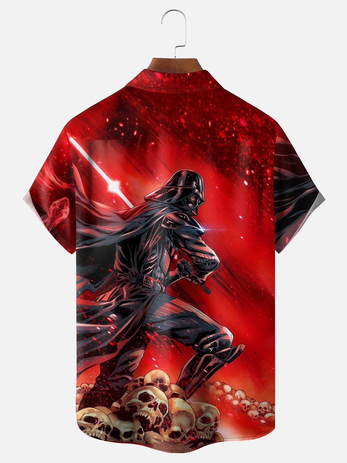 Moisture-wicking Stars Universe Skull Chest Pocket Casual Shirt