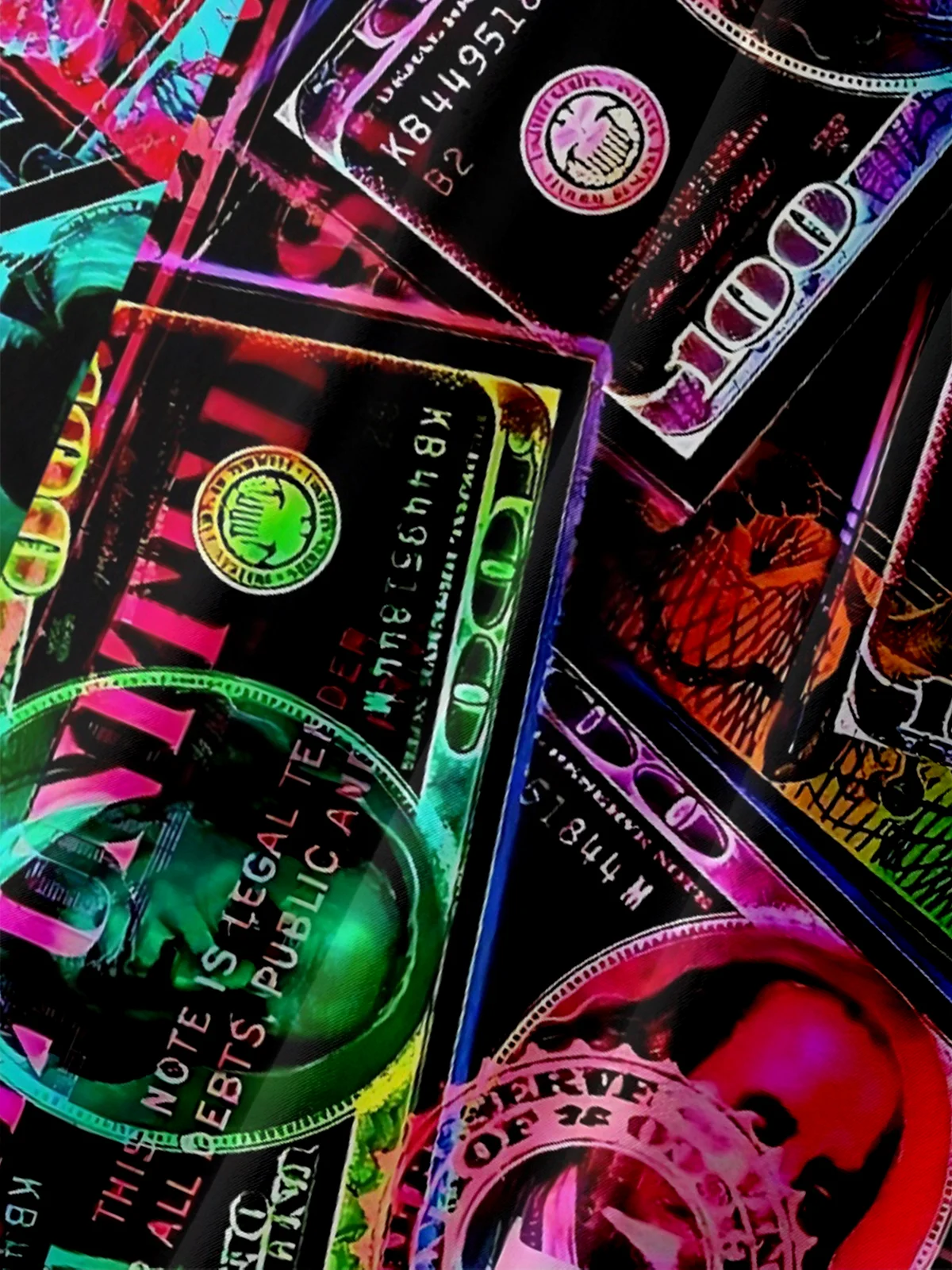 Moisture-wicking Music Festival Fun Punk Rock Money Chest Pocket Casual Shirt