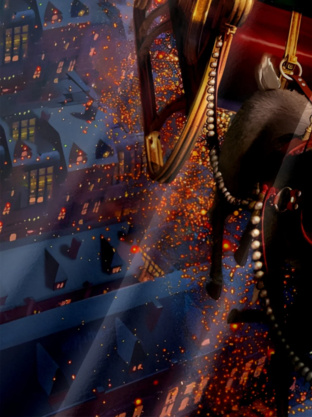 Moisture-wicking Christmas Tree Santa Claus Christmas Elk Chest Pocket Casual Shirt