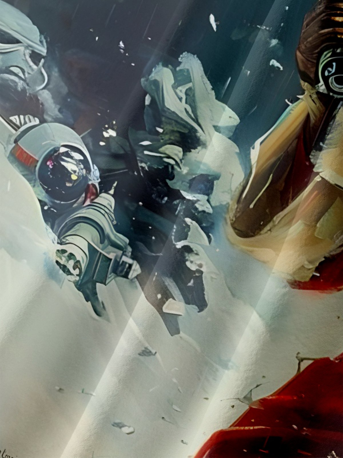 Moisture-wicking Christmas Santa Claus Saber Chest Pocket Casual Shirt