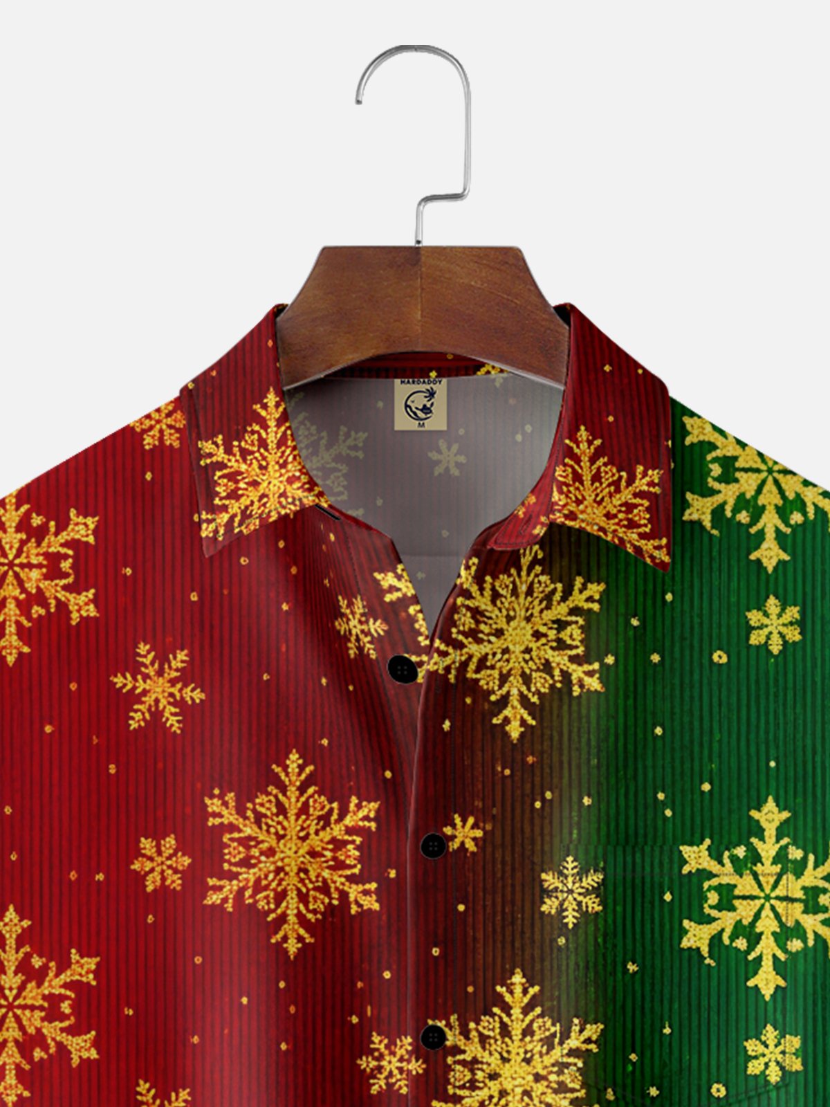 Moisture-wicking Christmas Snowflake Chest Pocket Casual Shirt