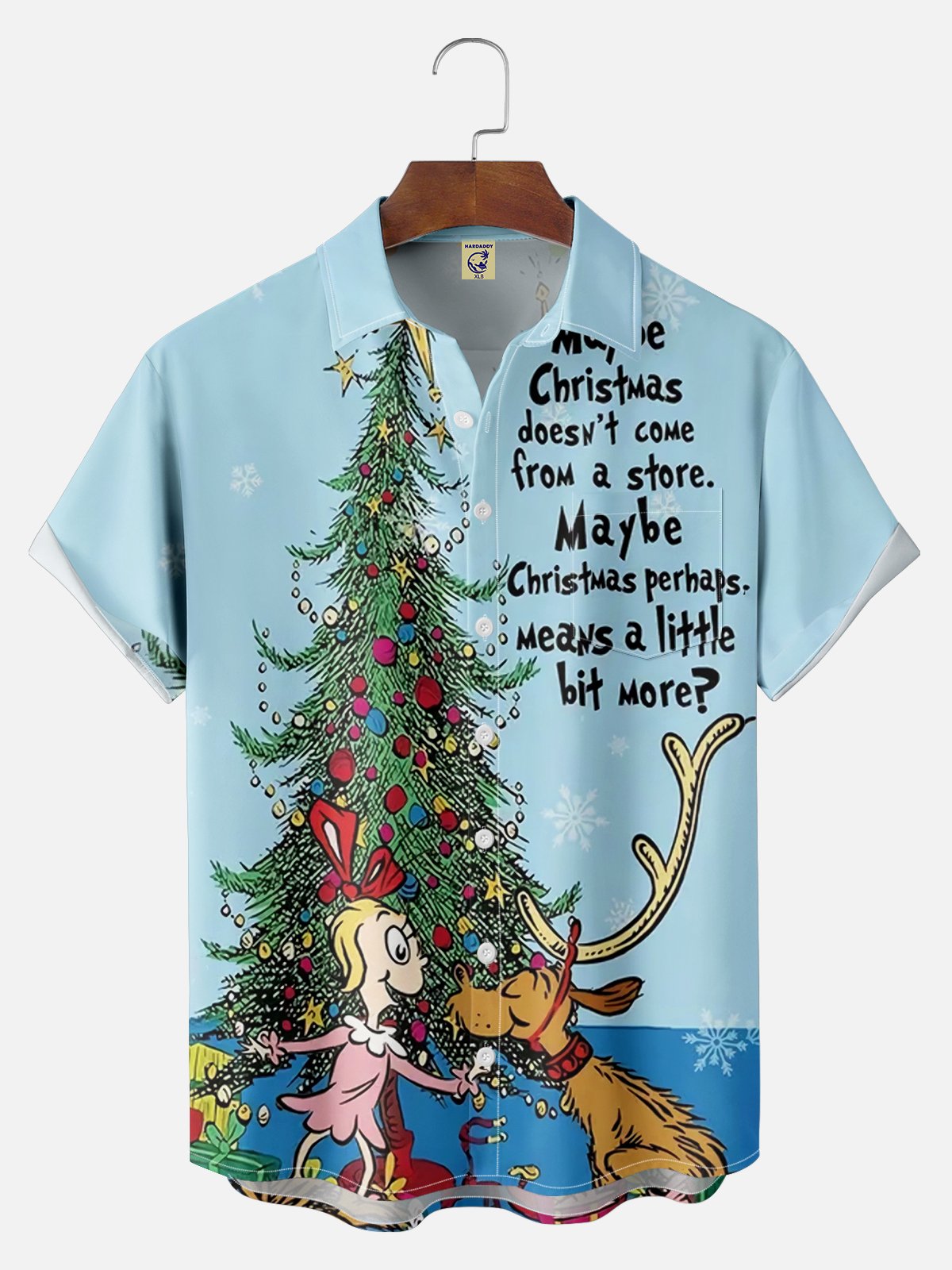 Big Size Moisture Wicking Dr. Chest Pocket Hawaiian Shirt