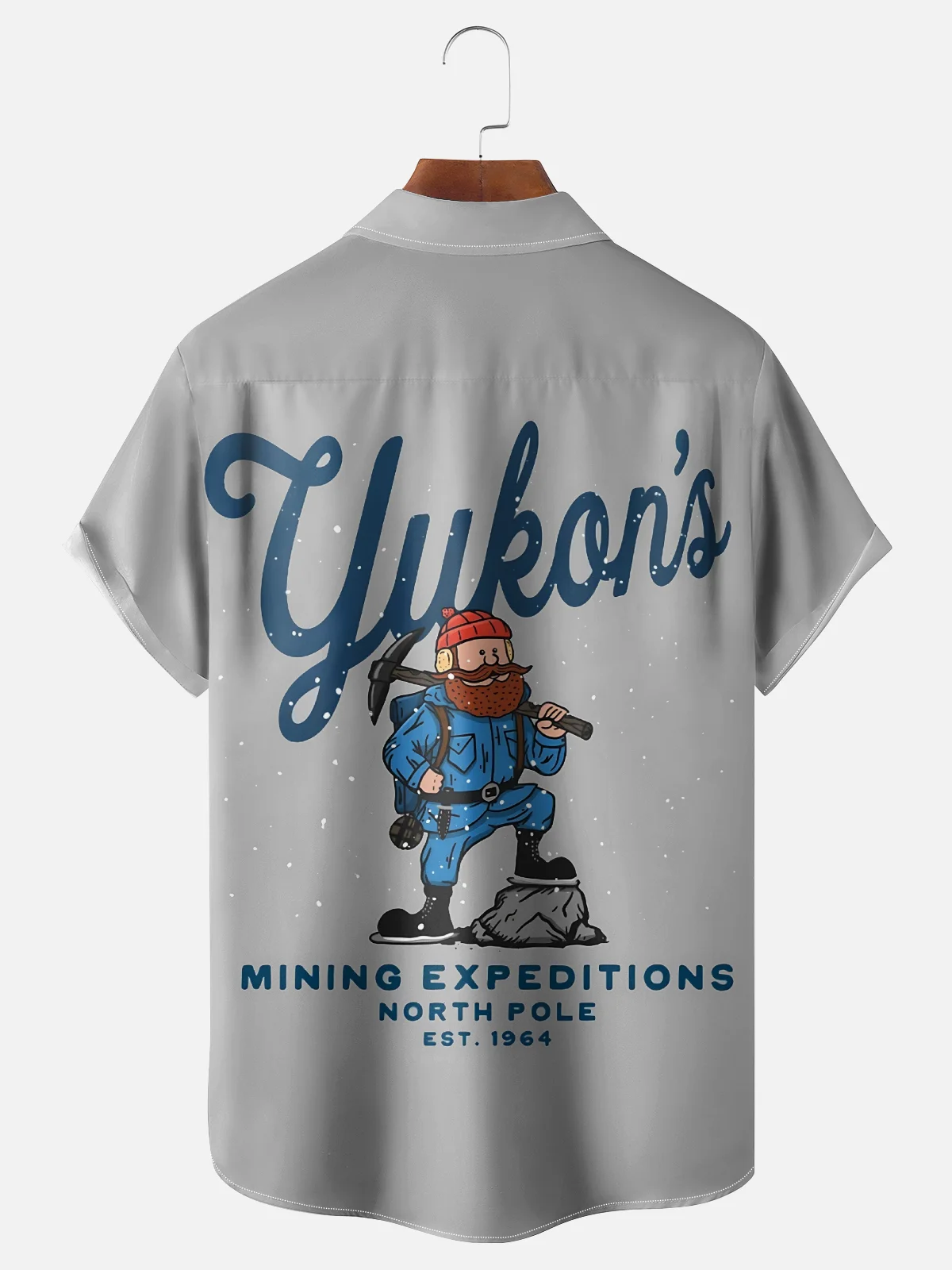 Moisture Wicking Christmas Chest Pocket Hawaiian Shirt