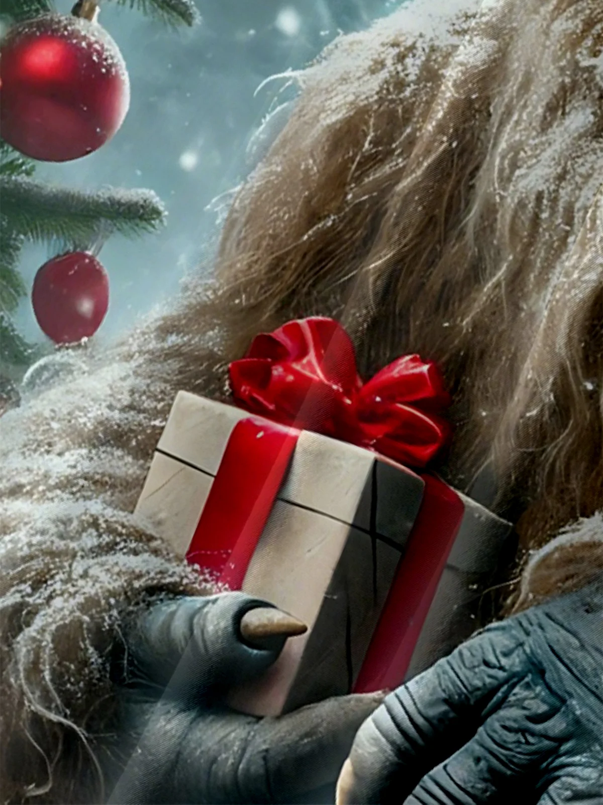 Moisture-wicking Christmas Fun Bigfoot Chest Pocket Casual Shirt