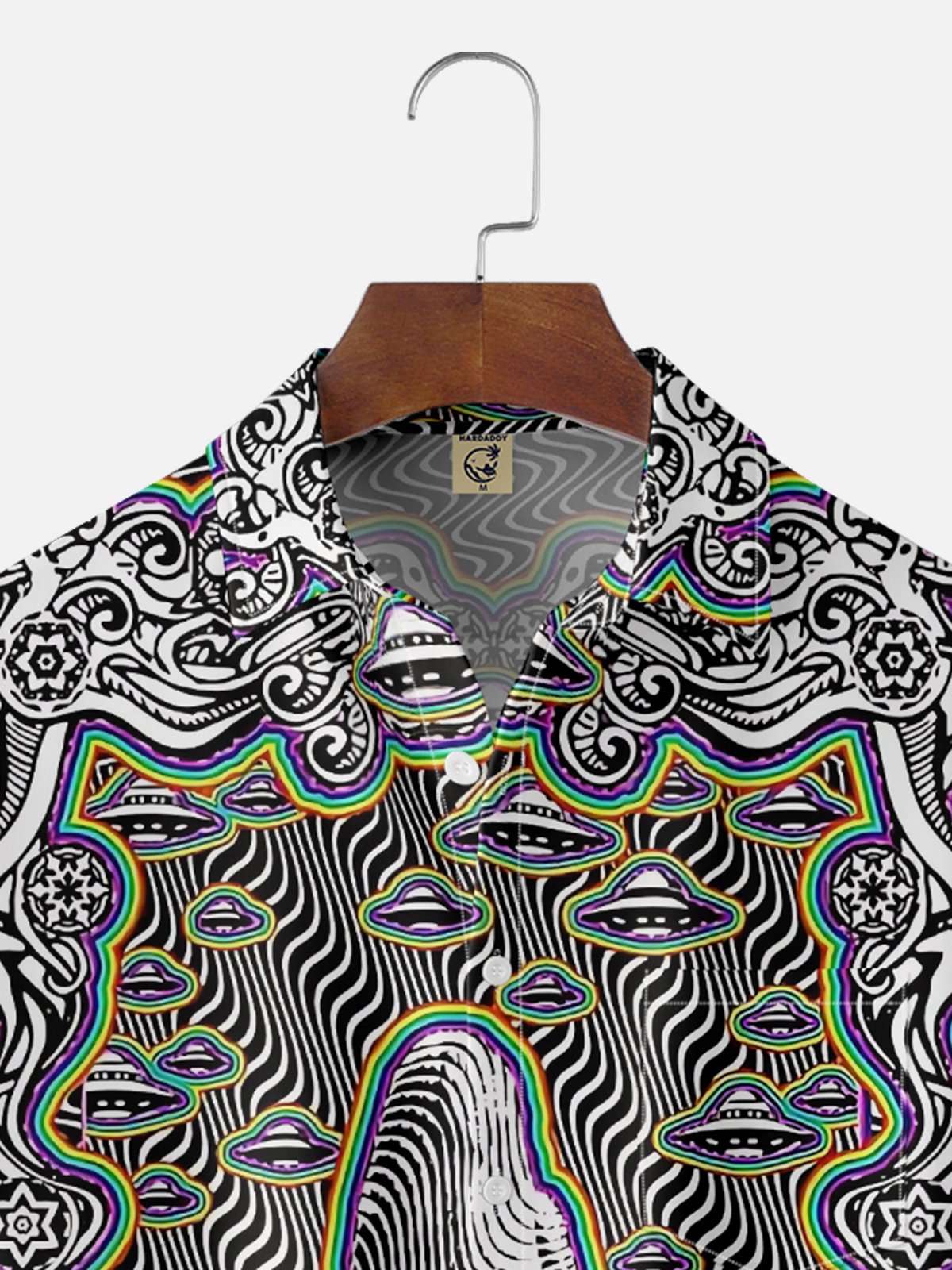 Moisture-wicking Music Festival Psychedelic Rock Punk Rock Glam Rock Chest Pocket Casual Shirt
