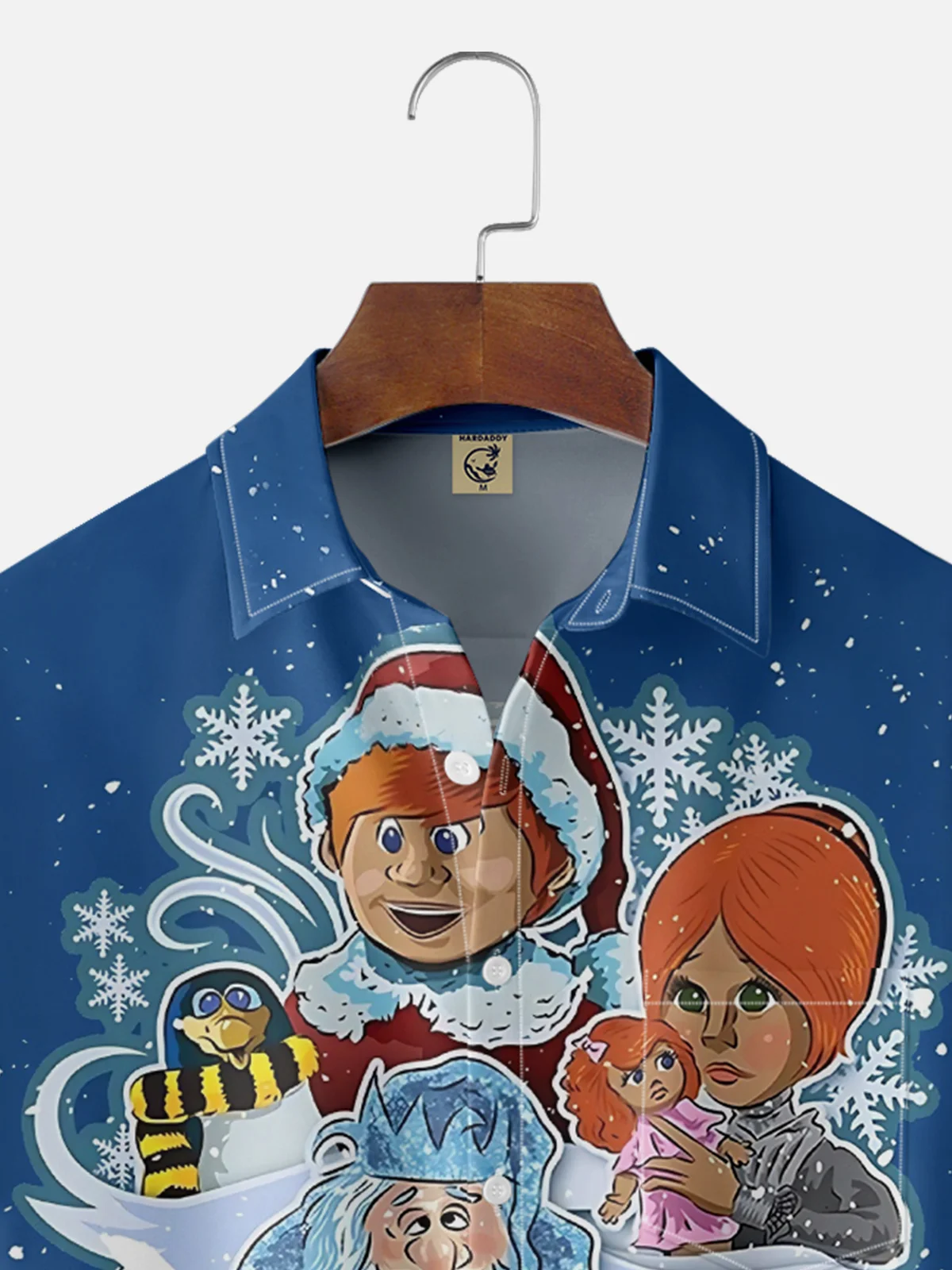 Moisture Wicking Merry Christmas Santa Claus Is Comin' to Town Chest Pocket, Hawaiian Shirt