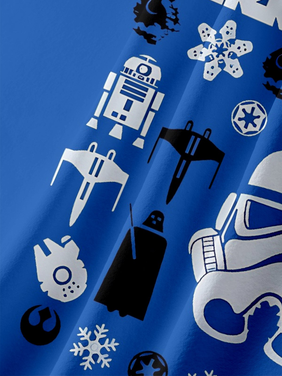 Moisture Wicking Christmas Star Chest Pocket Hawaiian Shirt