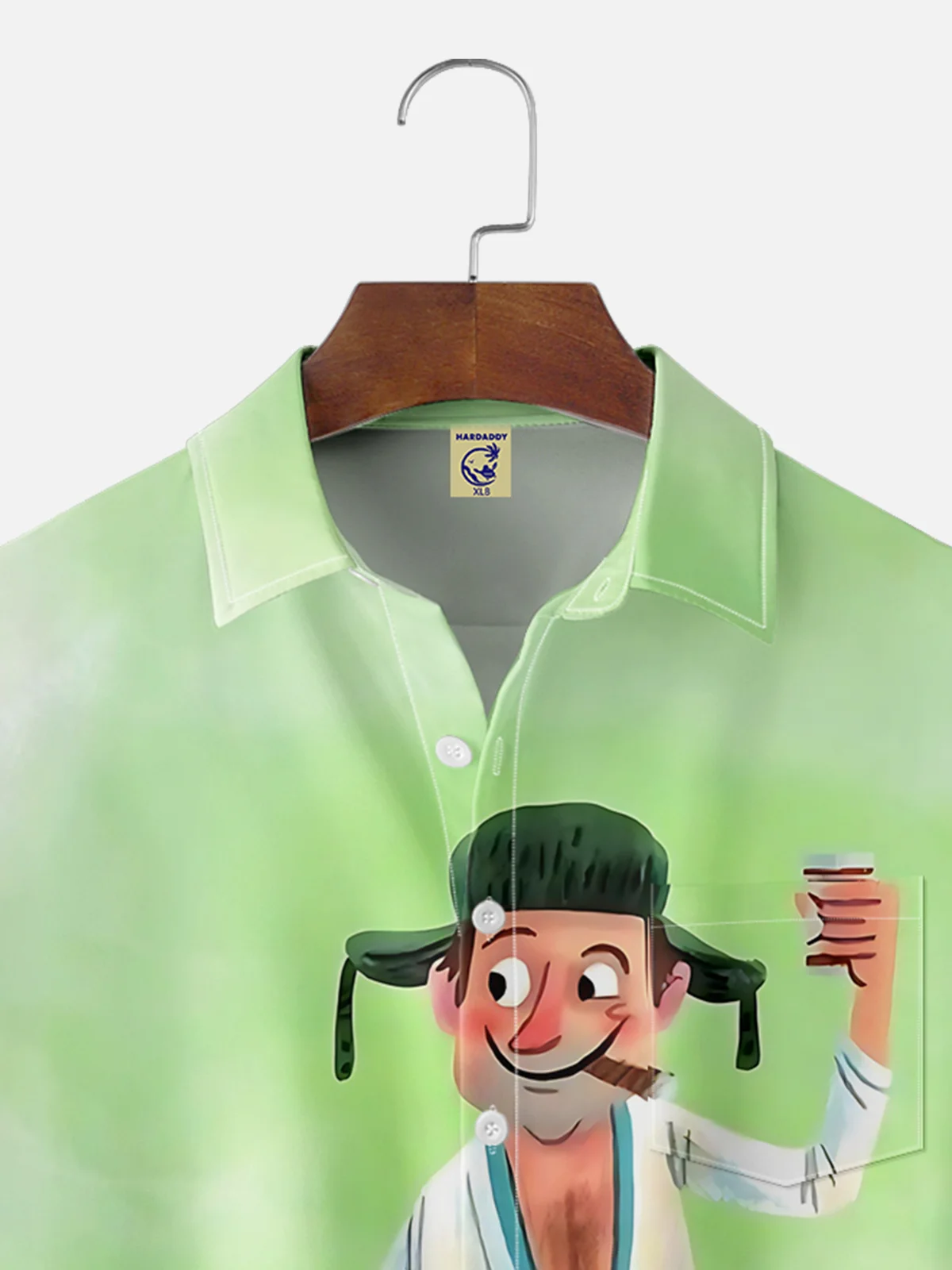 Big Size Moisture Wicking Crazy Christmas Vacation Eddie Chest Pocket Hawaiian Shirt