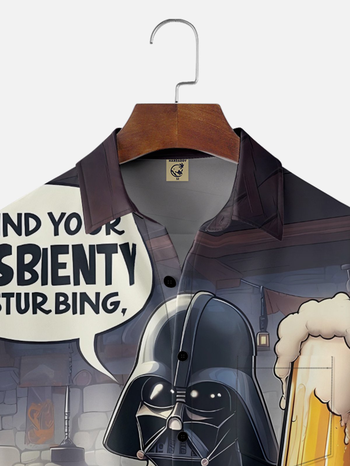 Moisture Wicking Gradient Colors Abstract Fun Star Robot Beer Chest Pocket Holiday Shirt