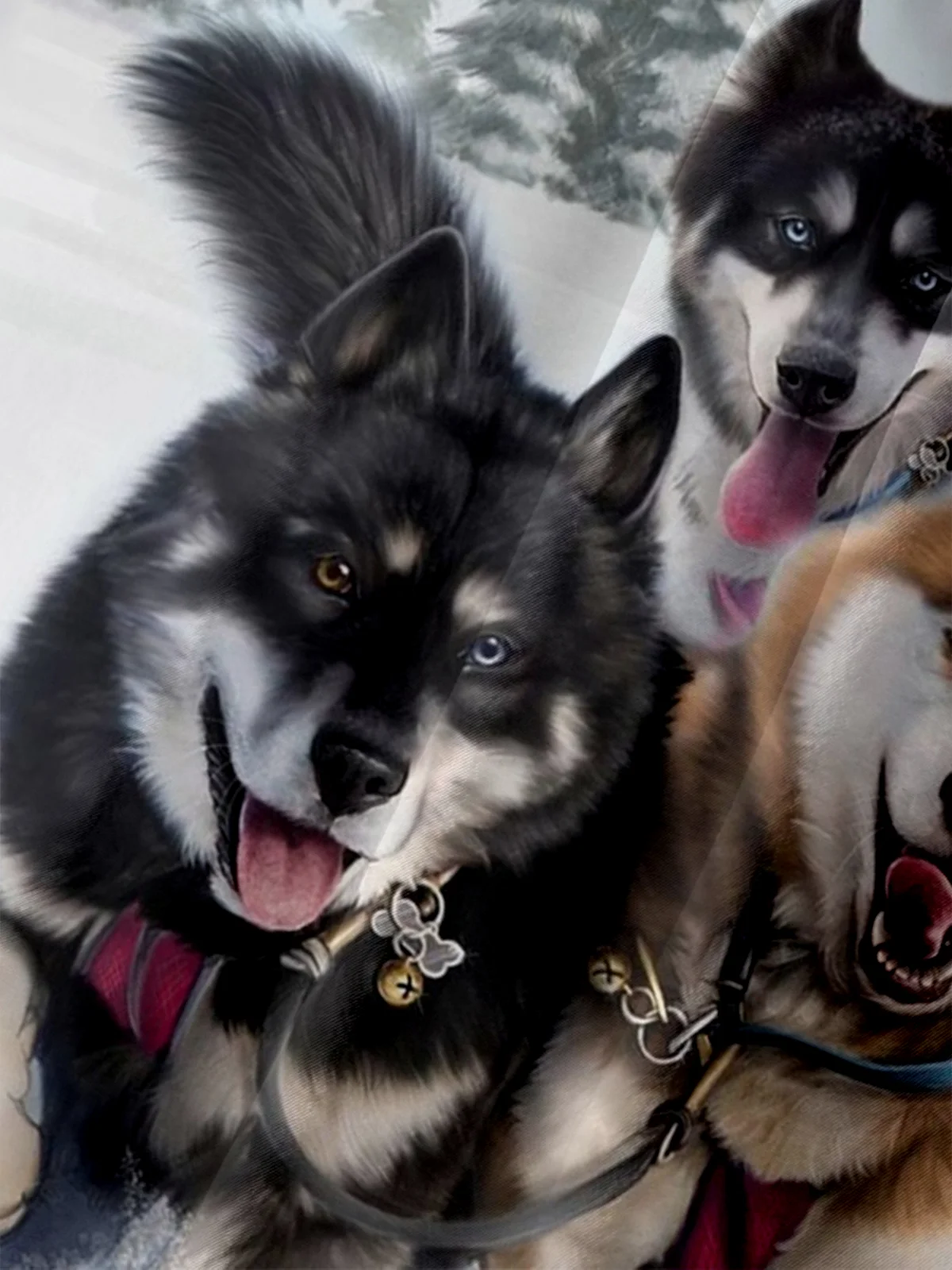 Moisture-wicking Canadian Fun Dog Sleds Chest Pocket Casual Shirt