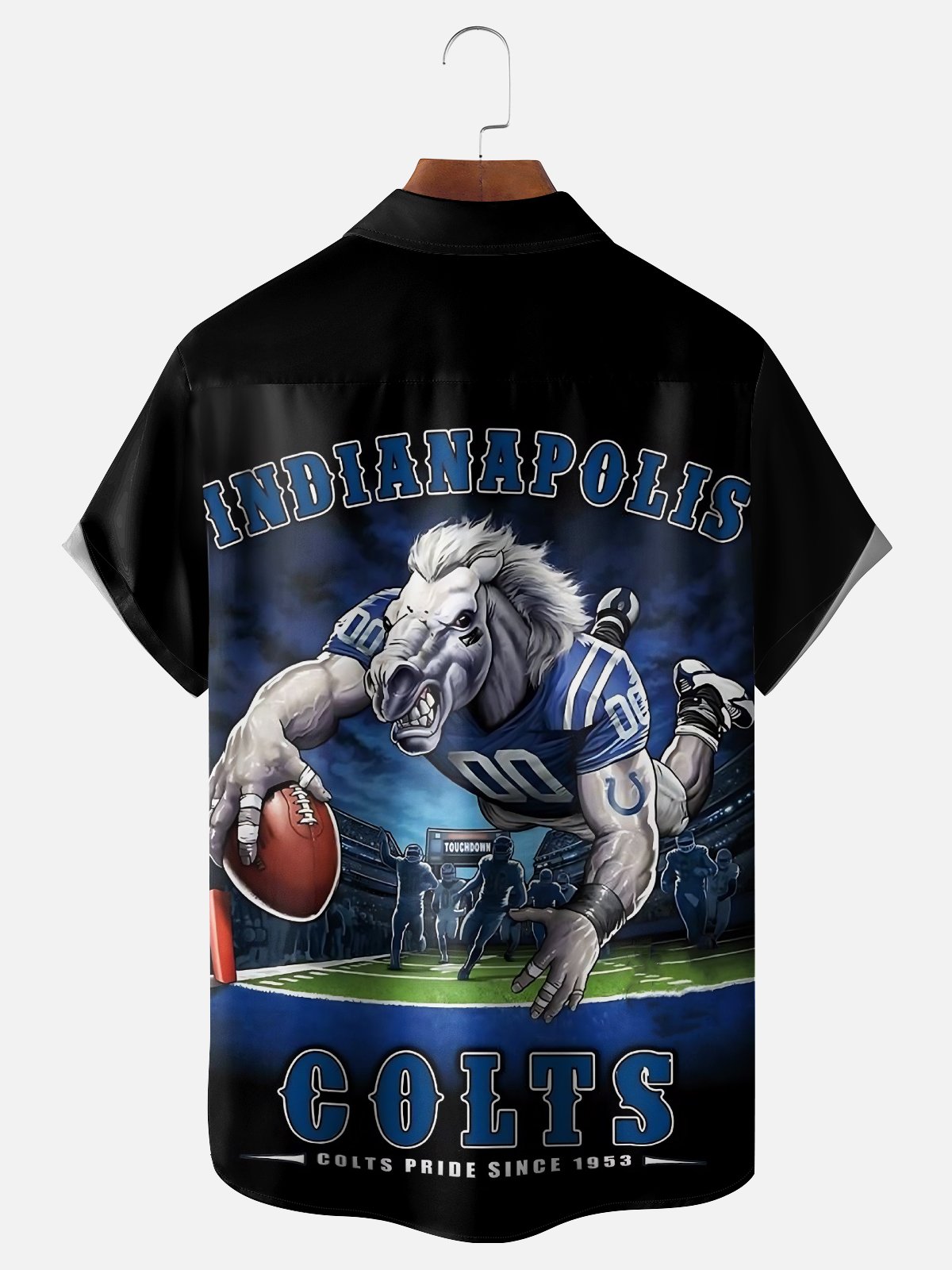 Moisture-wicking American Football Polis Art Pony Chest Pocket, Casual Shirt