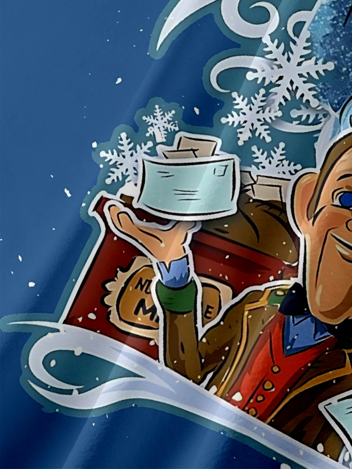 Moisture Wicking Merry Christmas Santa Claus Is Comin' to Town Chest Pocket, Hawaiian Shirt