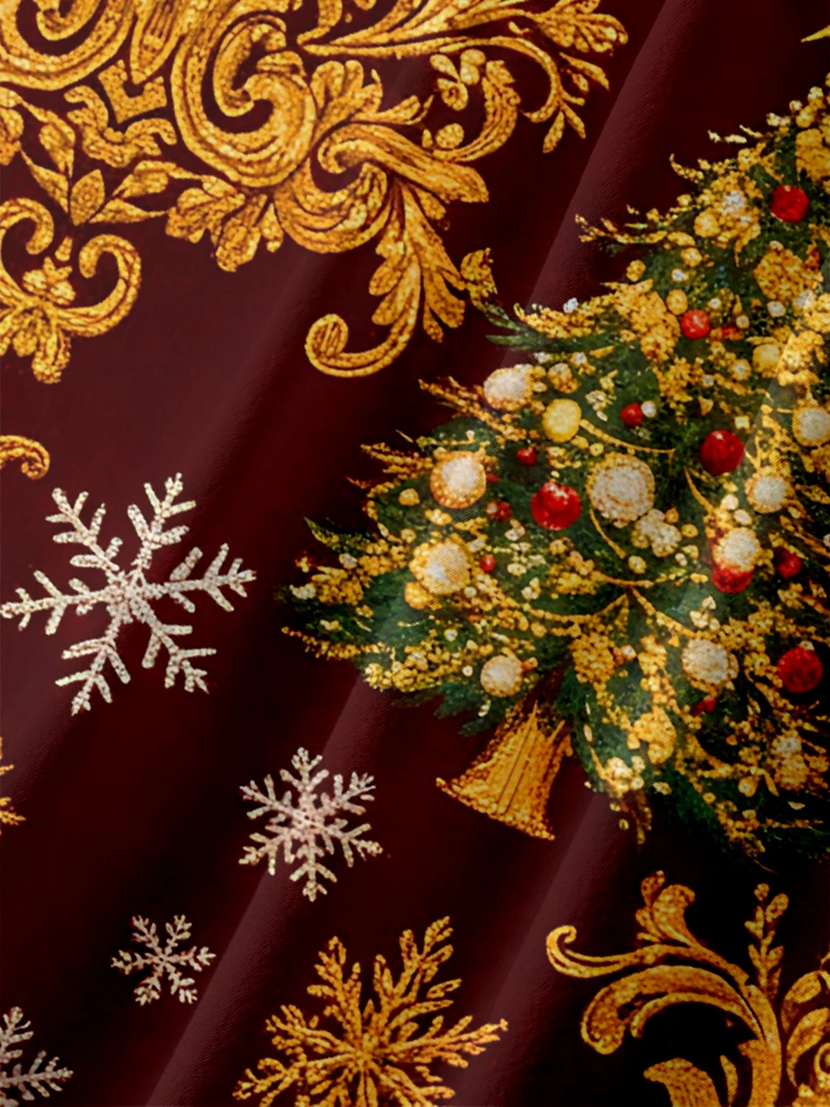 Moisture-wicking Christmas Tree Chest Pocket Casual Shirt