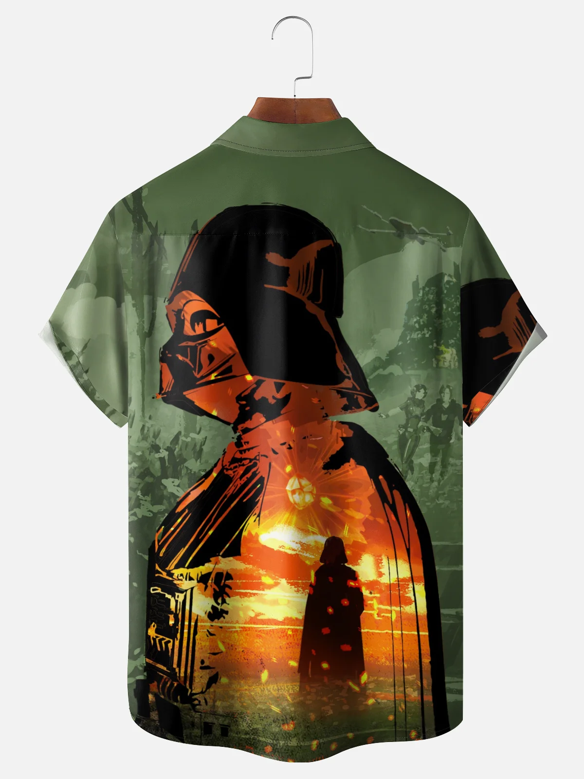 Moisture-wicking Star Universe Chest Pocket Casual Shirt