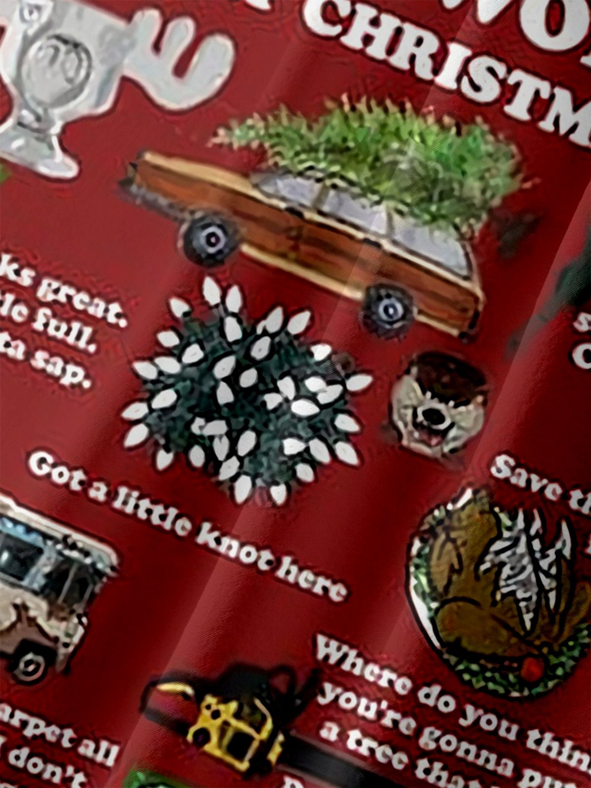 Big Size Moisture-wicking Christmas Creative GRISWOLD Chest Pocket Hawaiian Shirt