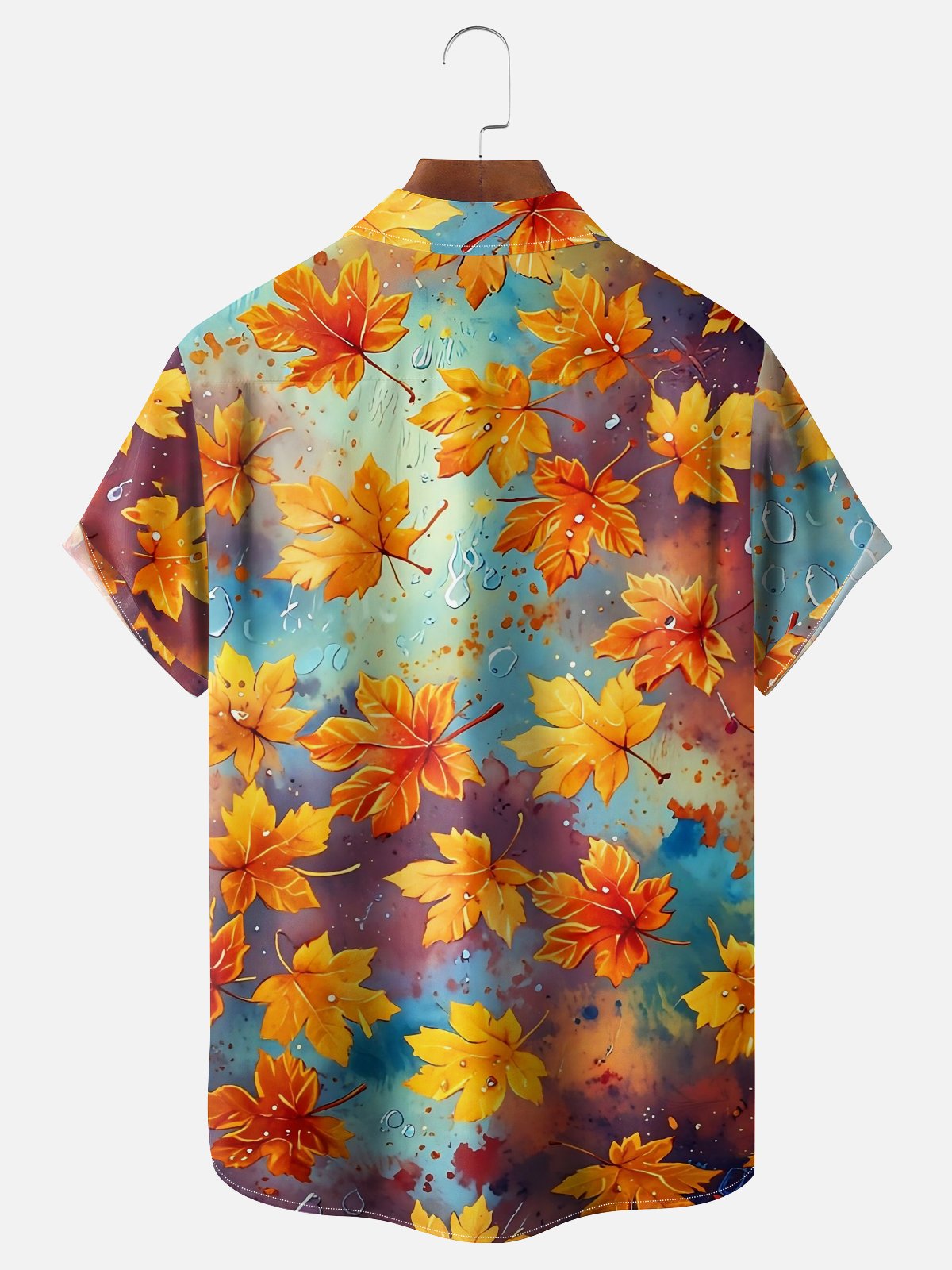 Moisture Wicking Thanksgiving Fun Beer Turkey Chest Pocket Hawaiian Shirt