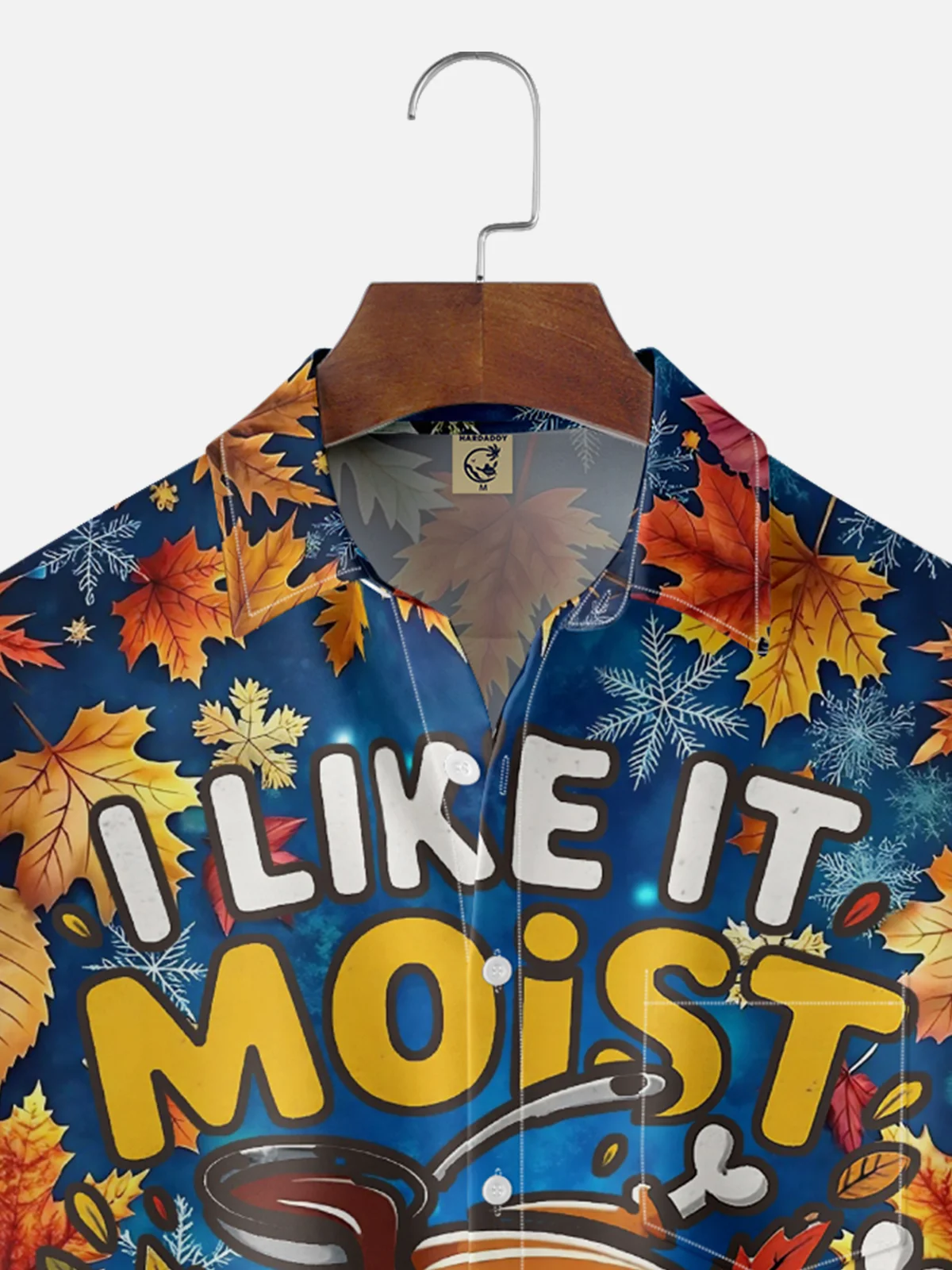 Moisture Wicking Thanksgiving Fun Turkey Chest Pocket Hawaiian Shirt