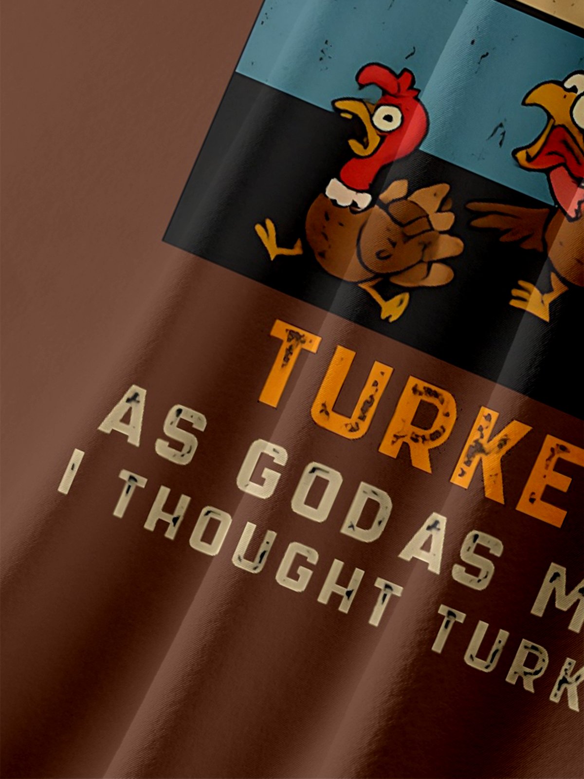 Moisture Wicking Thanksgiving Turkey Chest Pocket Hawaiian Shirt