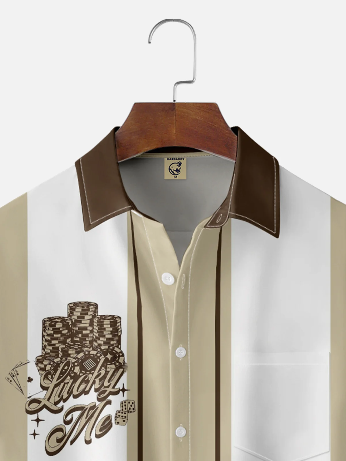Moisture Wicking Lucky Chip Chest Pocket Bowling Shirt