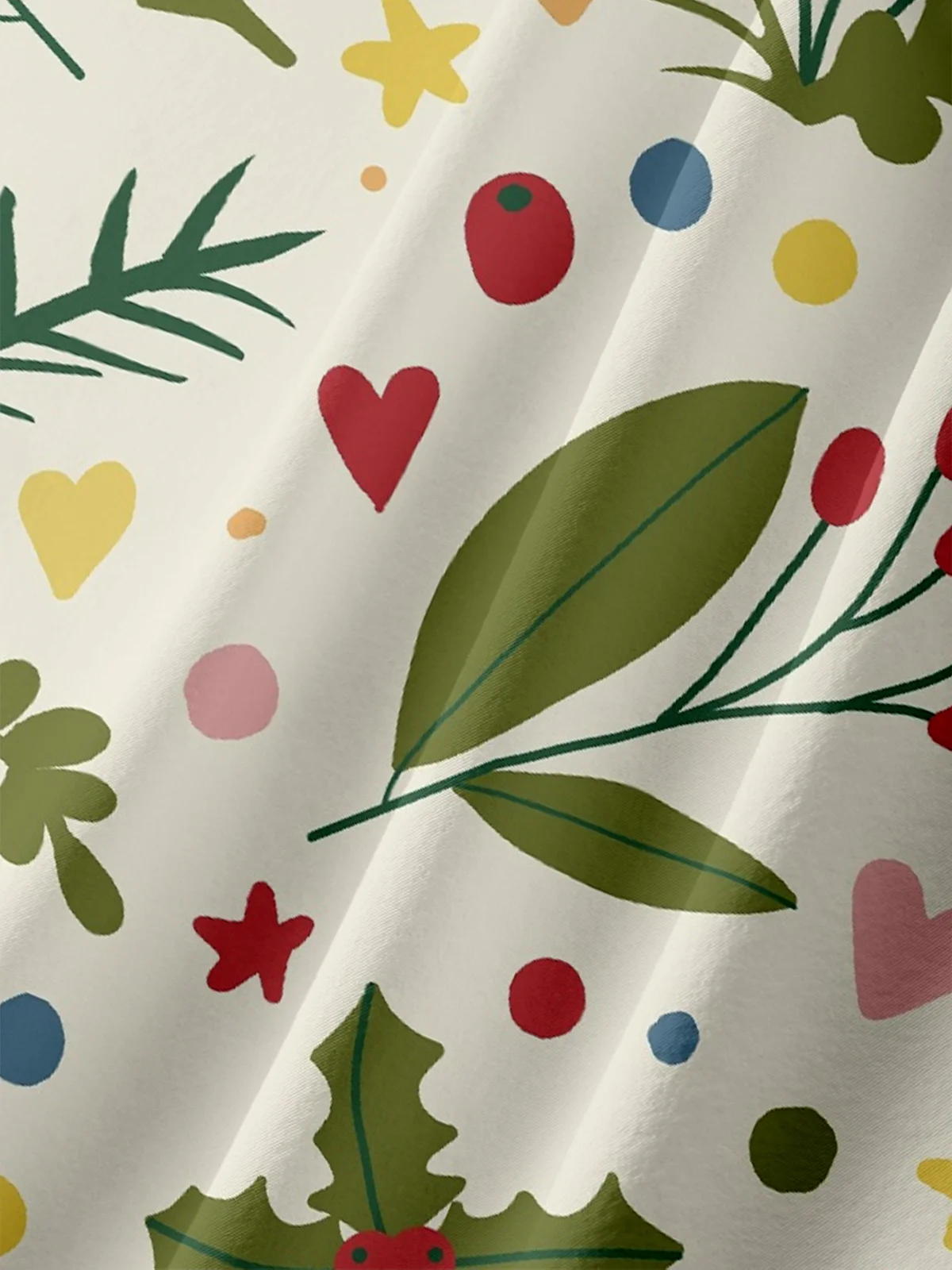 Hardaddy X Valentina Bjekovic Moisture-wicking Christmas Leaf Chest Pocket Casual Shirt