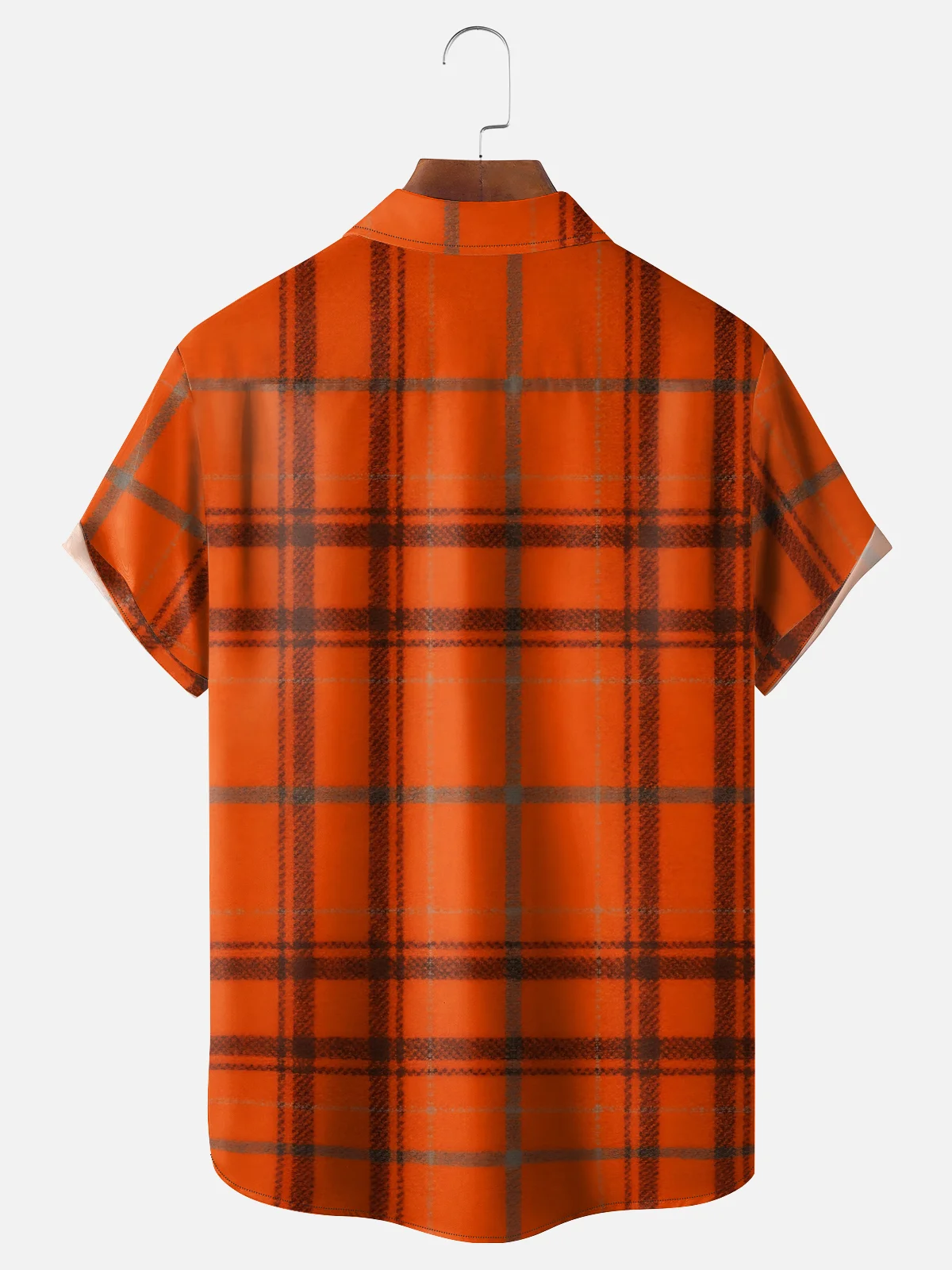 Moisture-wicking Thanksgiving Plaid Turkey Chest Pocket Casual Shirt