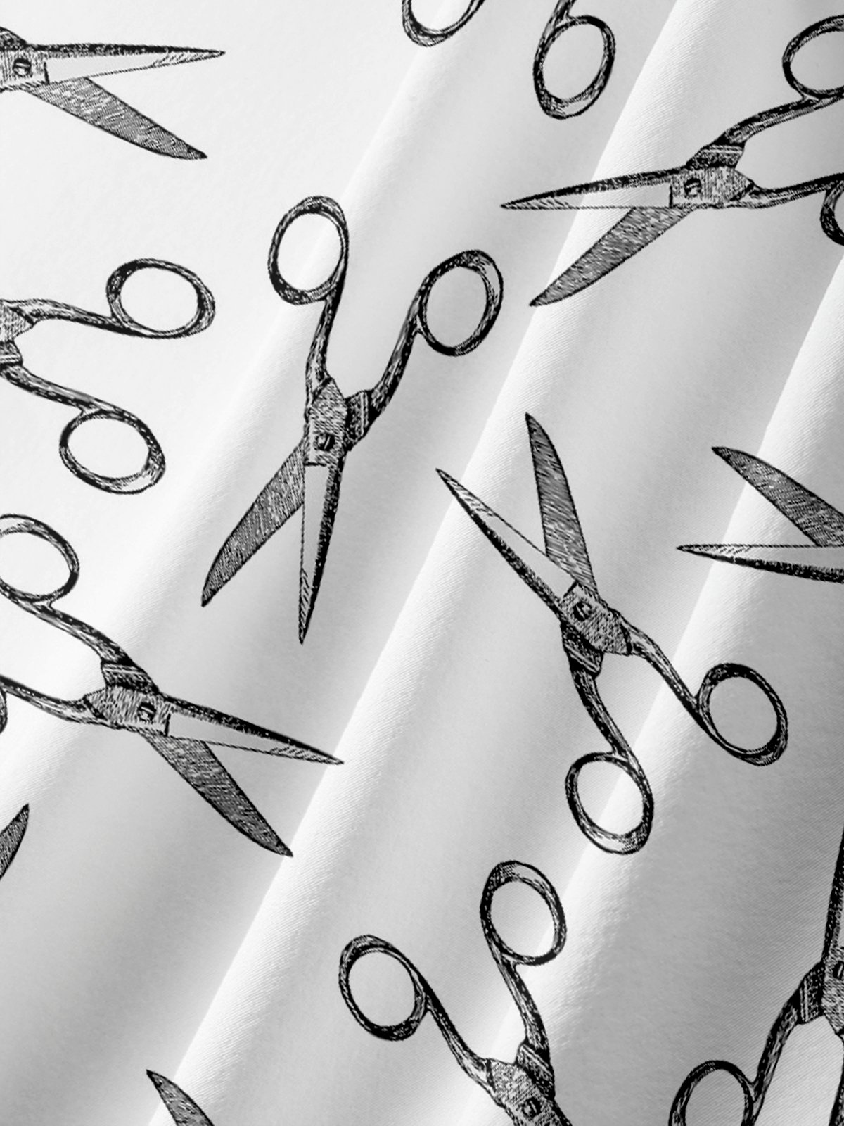 Hardaddy X Valentina Bjekovic Moisture-wicking Scissors Geomatric Chest Pocket Casual Shirt