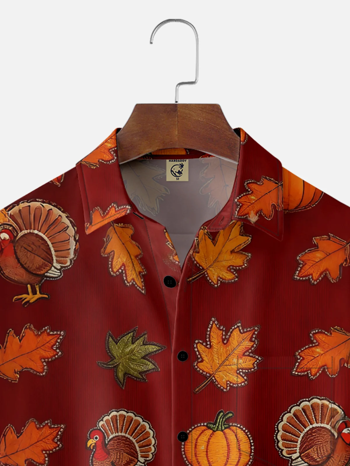 Moisture-wicking Thanksgiving Turkey Chest Pocket Casual Shirt