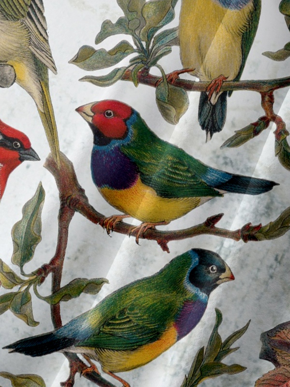 Hardaddy X Valentina Bjekovic Moisture-wicking Christmas Bird Chest Pocket Casual Shirt