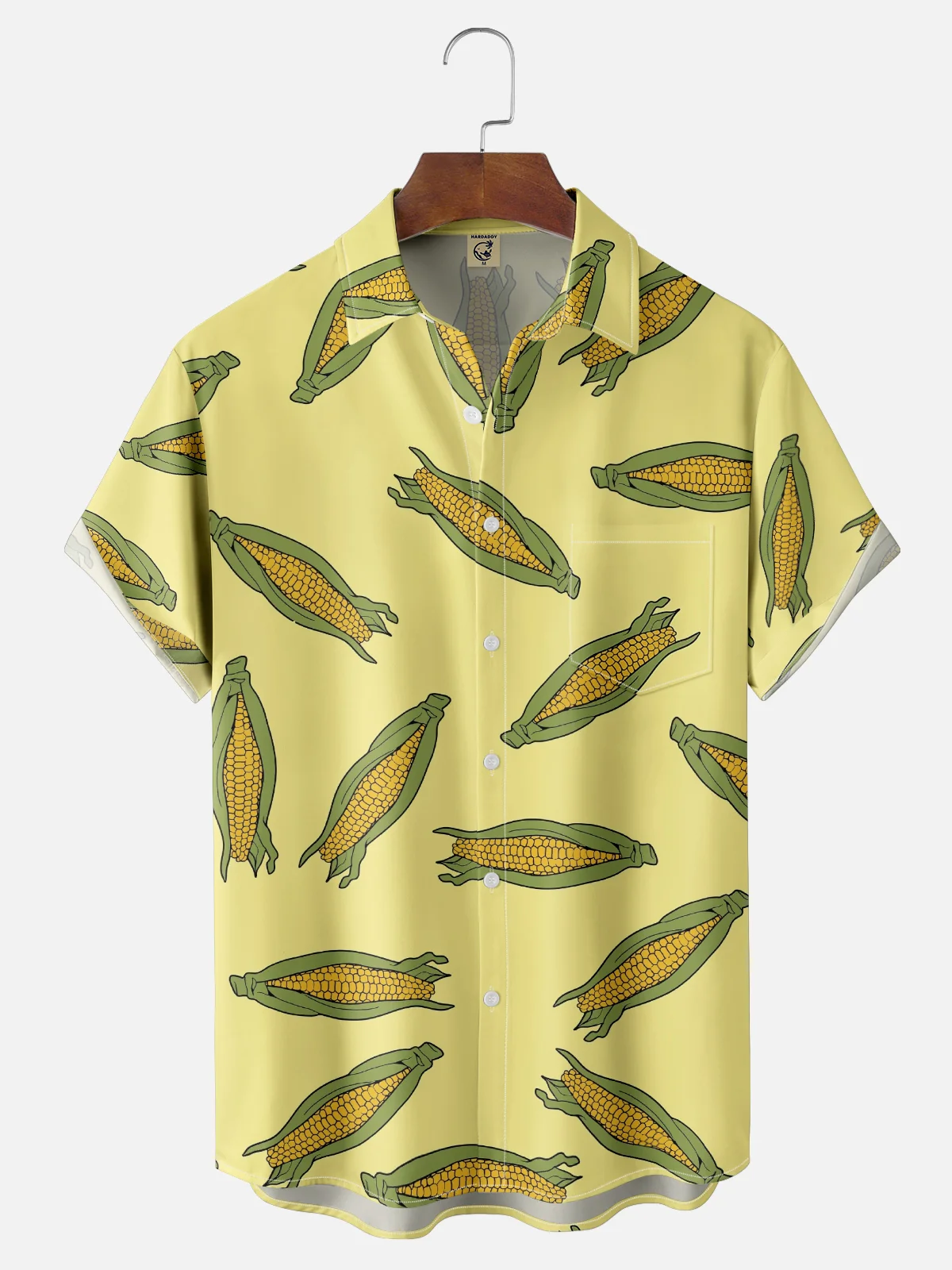 Hardaddy X Valentina Bjekovic Moisture-wicking Thanksgiving Corn Harvest Chest Pocket Casual Shirt