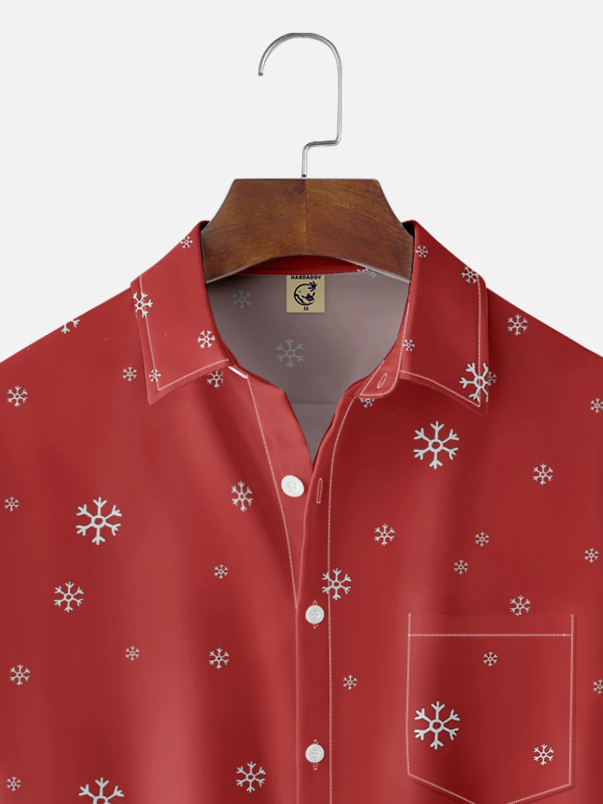 Hardaddy X Valentina Bjekovic Moisture-wicking Christmas Polar Bear Chest Pocket Casual Shirt