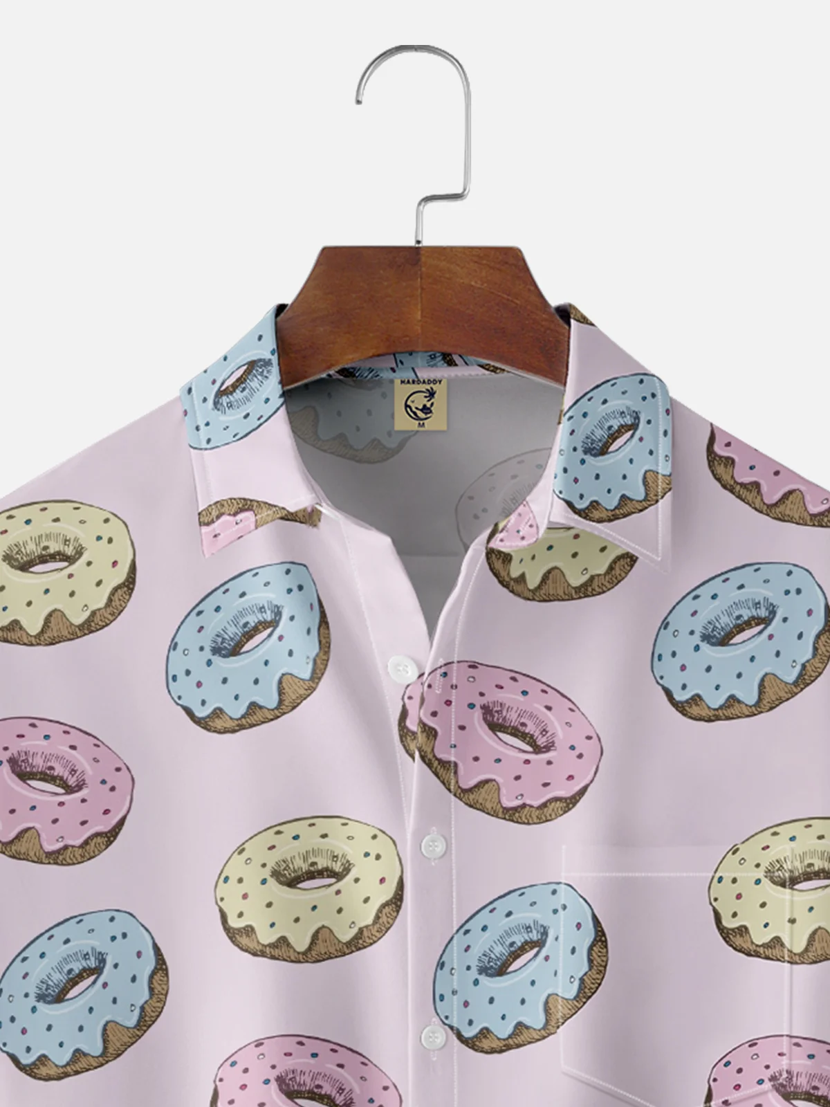 Hardaddy X Valentina Bjekovic Moisture-wicking Donuts Chest Pocket Casual Shirt
