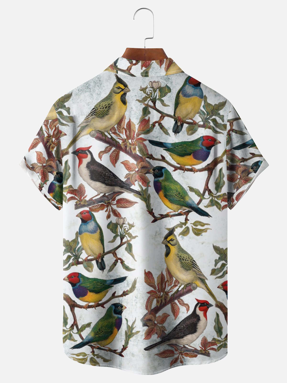 Hardaddy X Valentina Bjekovic Moisture-wicking Christmas Bird Chest Pocket Casual Shirt
