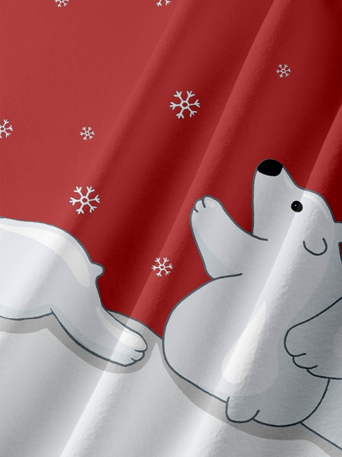 Hardaddy X Valentina Bjekovic Moisture-wicking Christmas Polar Bear Chest Pocket Casual Shirt