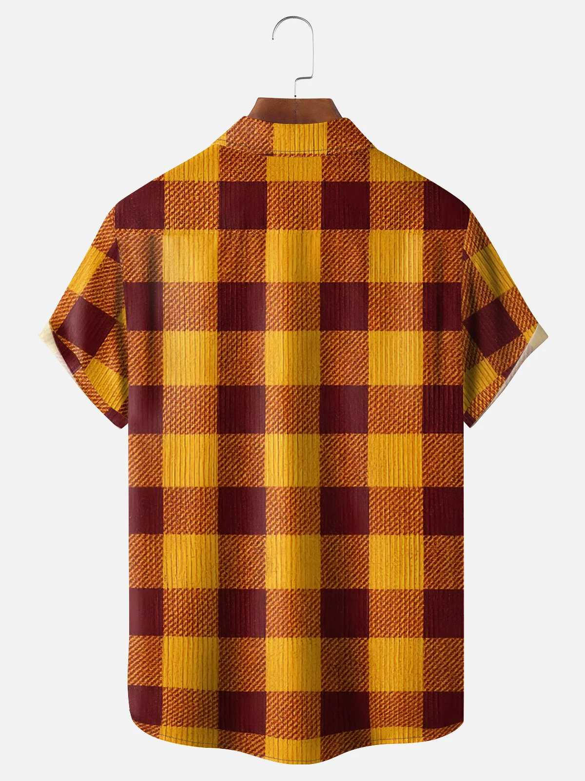 Moisture-wicking Thanksgiving Turkey Plaid Chest Pocket Casual Shirt