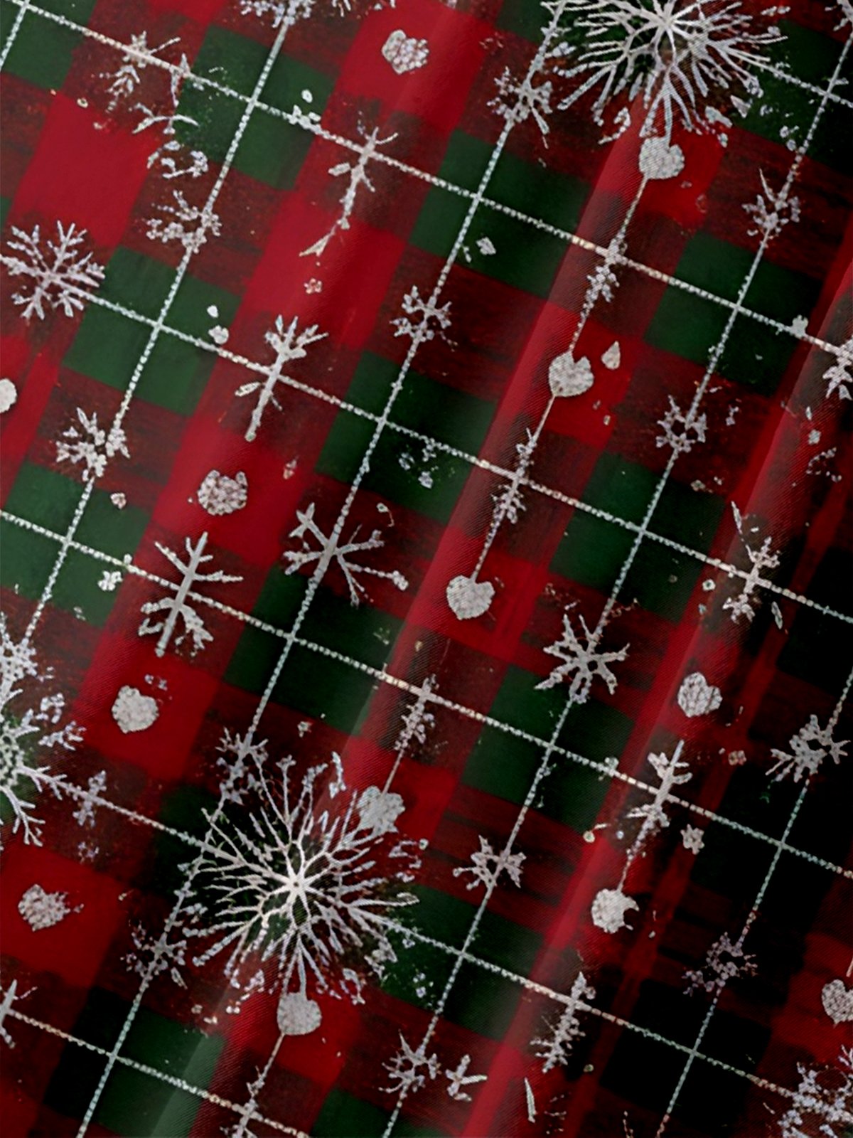 Moisture-wicking Christmas Santa Claus Hat Plaid Chest Pocket Casual Shirt