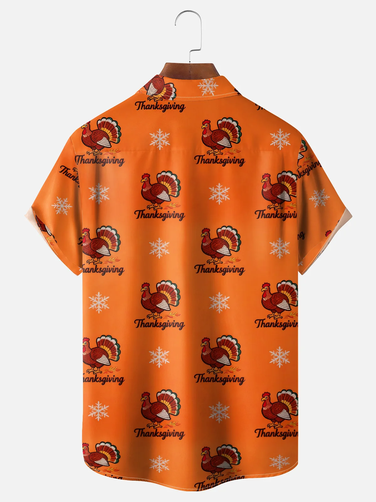 Moisture-wicking Turkey Thanksgiving Chest Pocket Casual Shirt