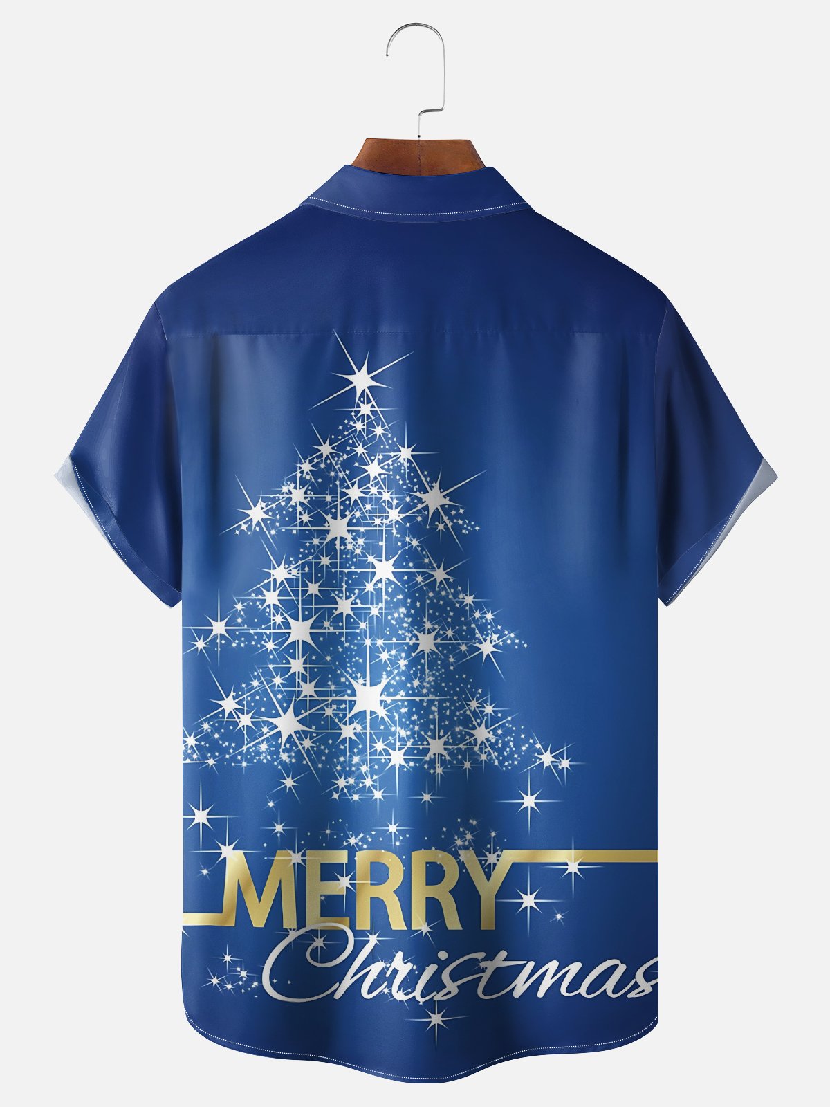 Moisture Wicking Artistic Christmas Merry Christmas Tree Chest Pocket Hawaiian Shirt