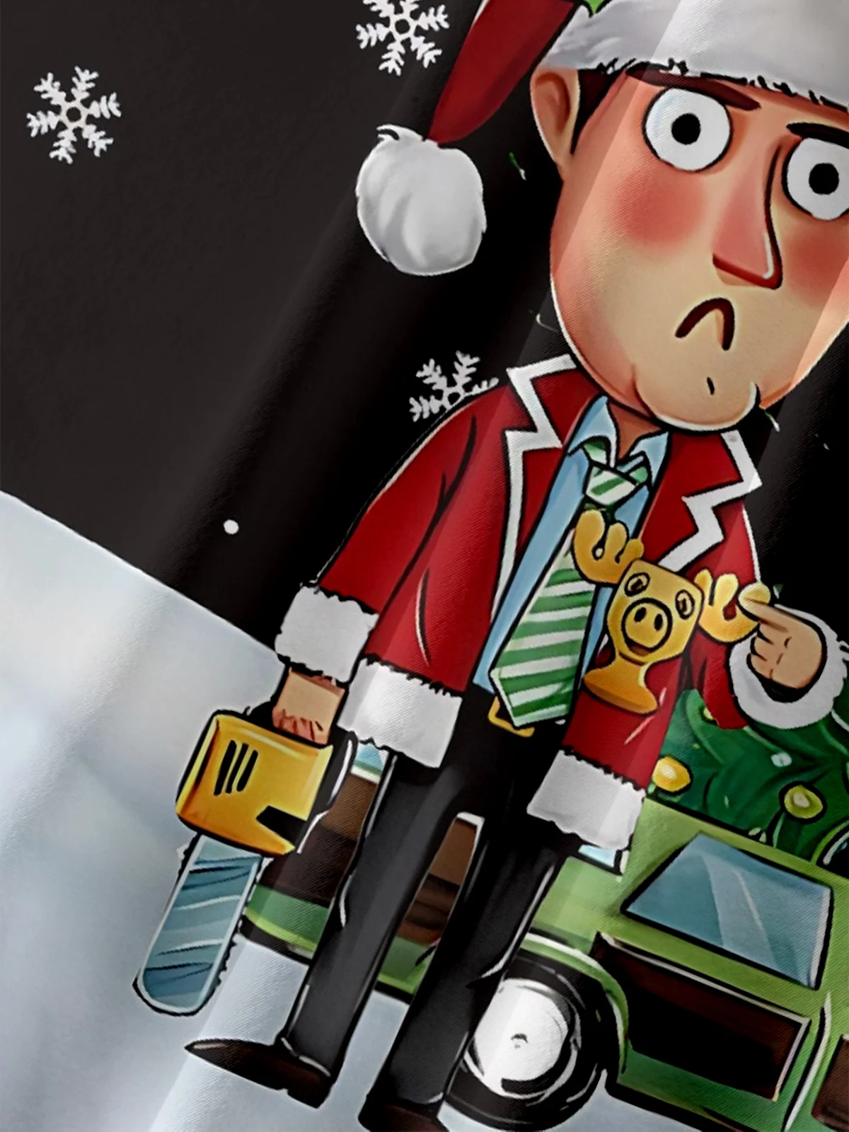 Moisture Wicking Christmas Griswold Chest Pocket Hawaiian Shirt