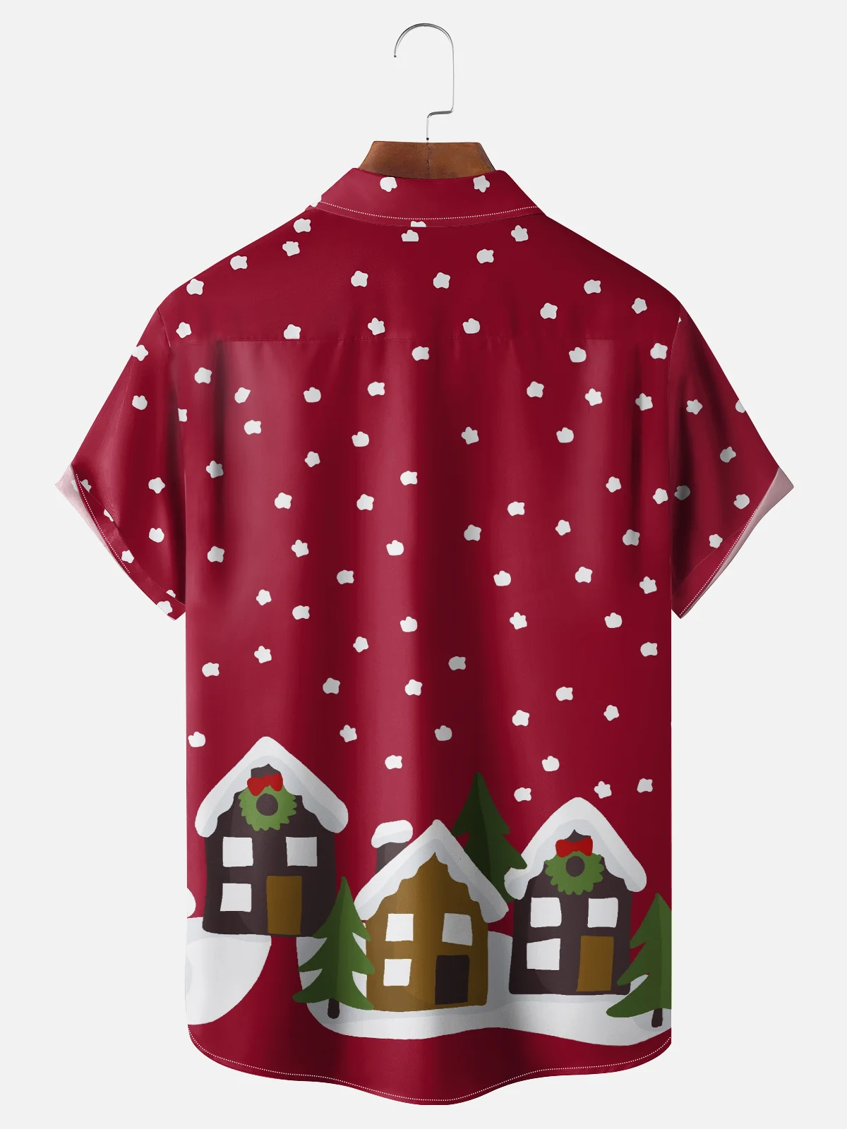 Hardaddy X Valentina Bjekovic Moisture-wicking Christmas House Chest Pocket Casual Shirt