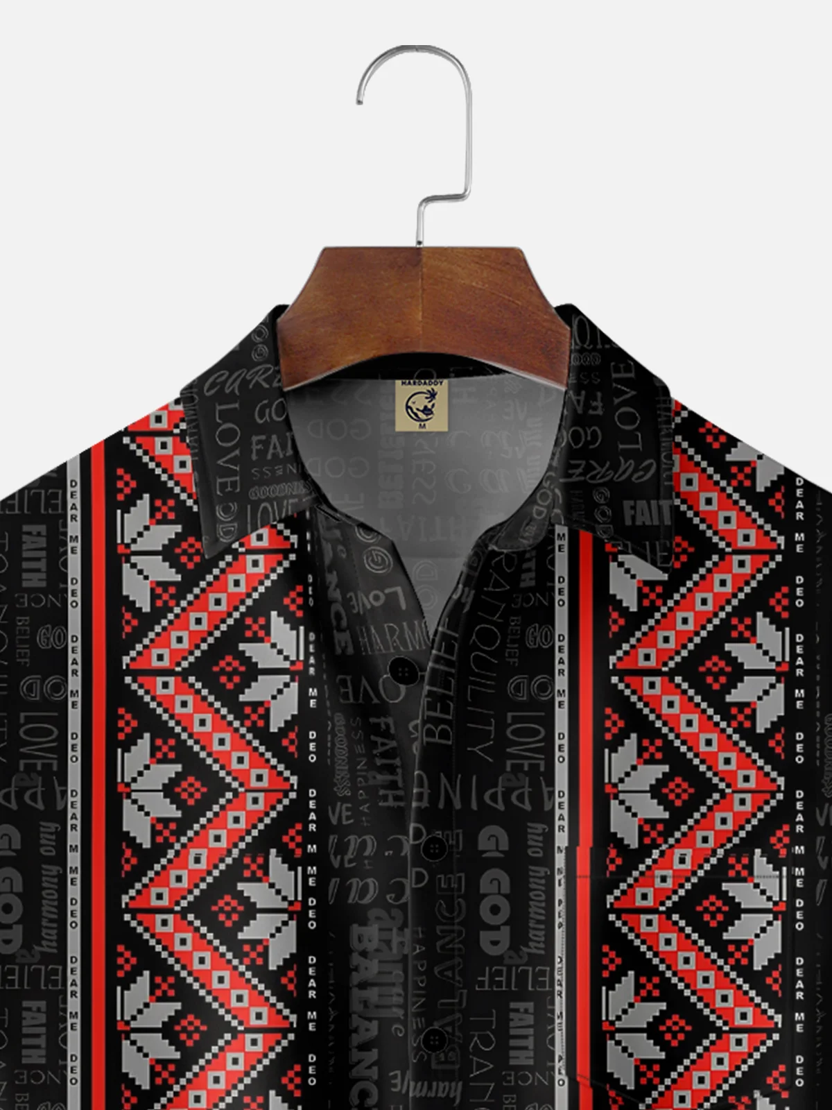 Moisture Wicking God's Faith Quotes Chest Pocket Hawaiian Shirt