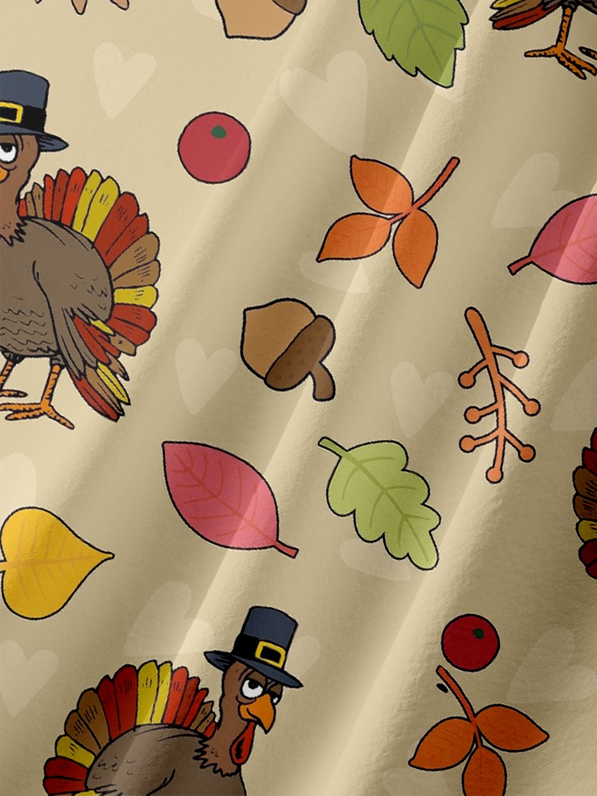 Hardaddy X Valentina Bjekovic Moisture-wicking Thanksgiving Turkey Chest Pocket Casual Shirt