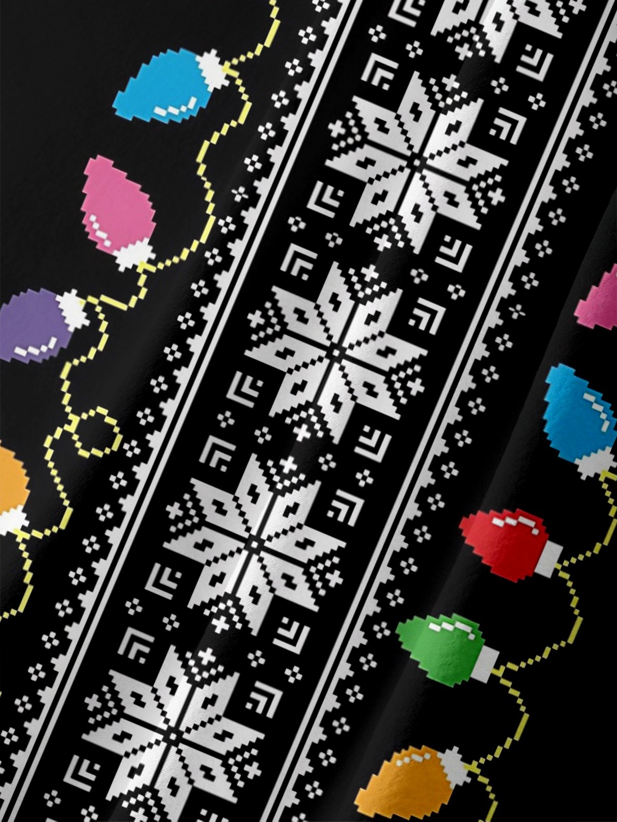 Moisture Wicking Artistic Christmas Merry Christmas Lights Chest Pocket Hawaiian Shirt