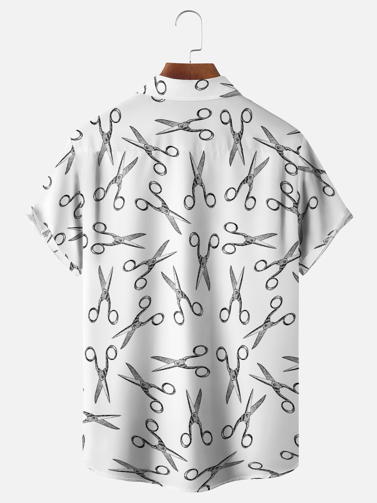 Hardaddy X Valentina Bjekovic Moisture-wicking Scissors Geomatric Chest Pocket Casual Shirt