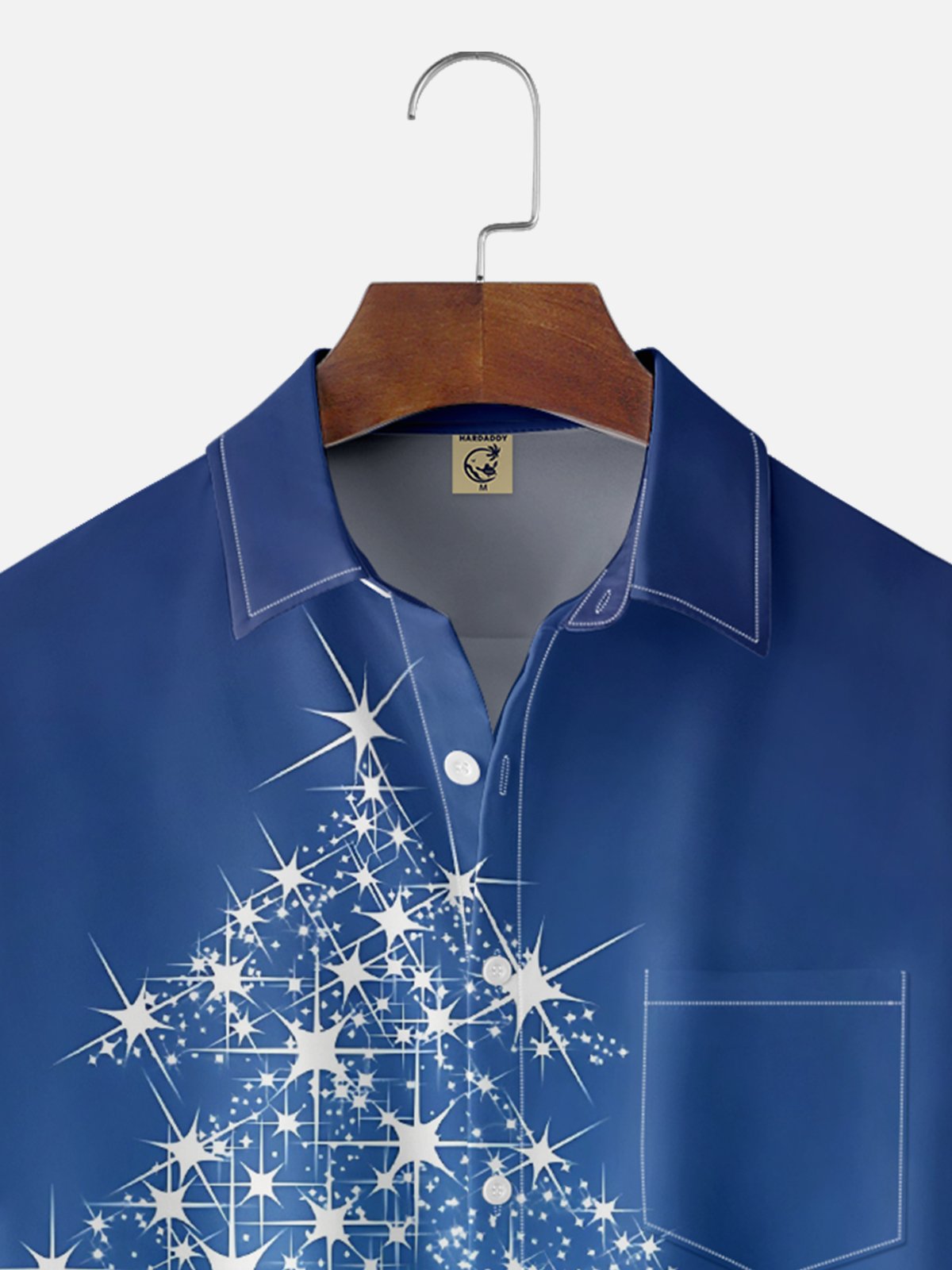 Moisture Wicking Artistic Christmas Merry Christmas Tree Chest Pocket Hawaiian Shirt