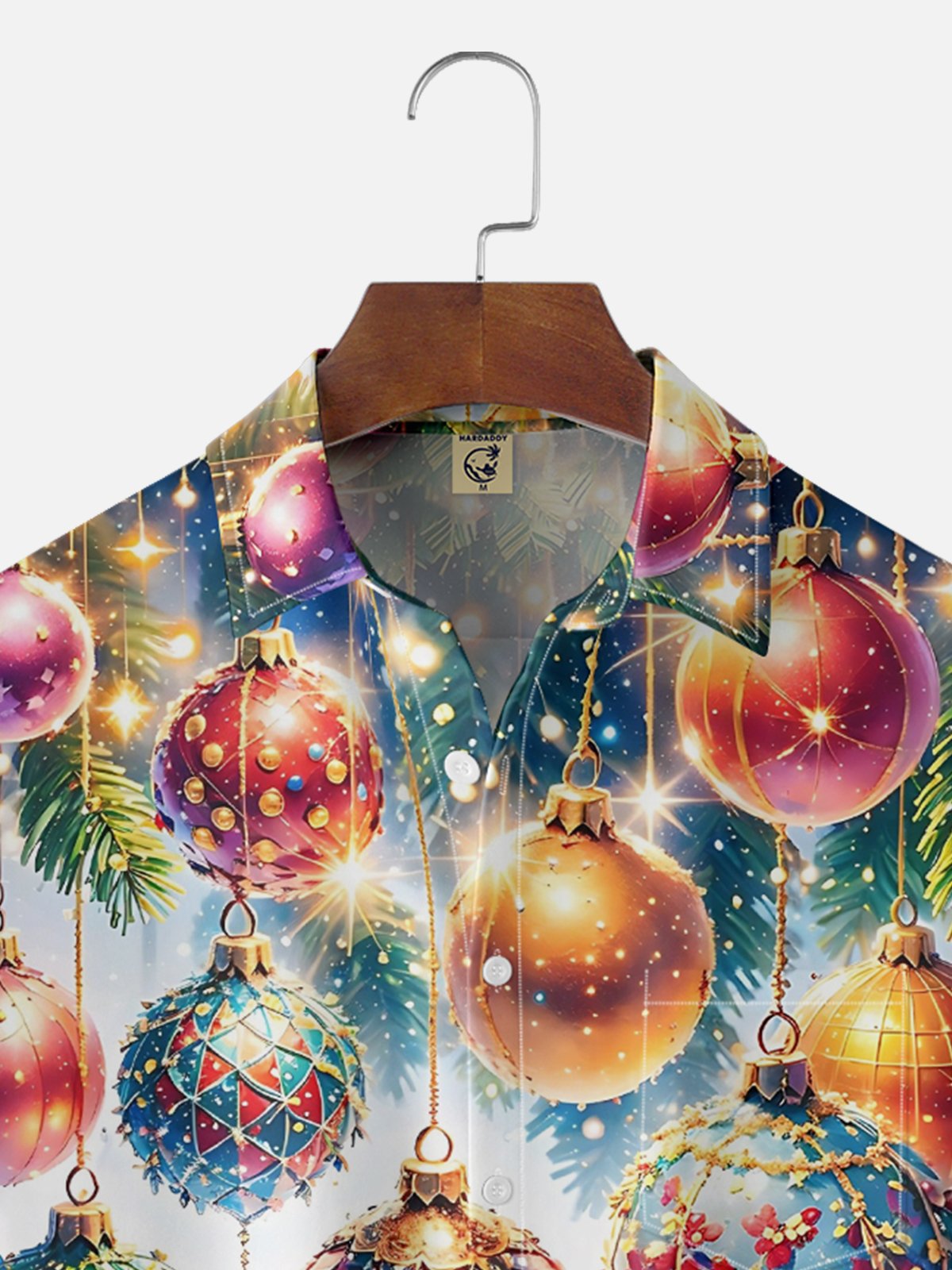 Moisture Wicking Artistic Christmas Merry Christmas Lights Chest Pocket Hawaiian Shirt