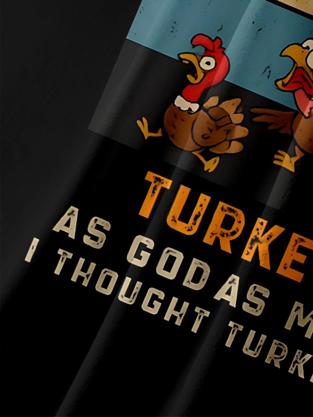 Moisture Wicking Thanksgiving Turkey Chest Pocket Hawaiian Shirt