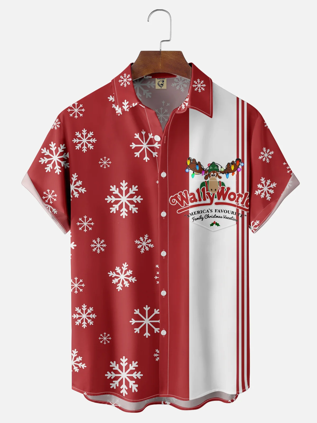Moisture Wicking Wally World Family Christmas Vacation Chest Pocket Bowling Shirt