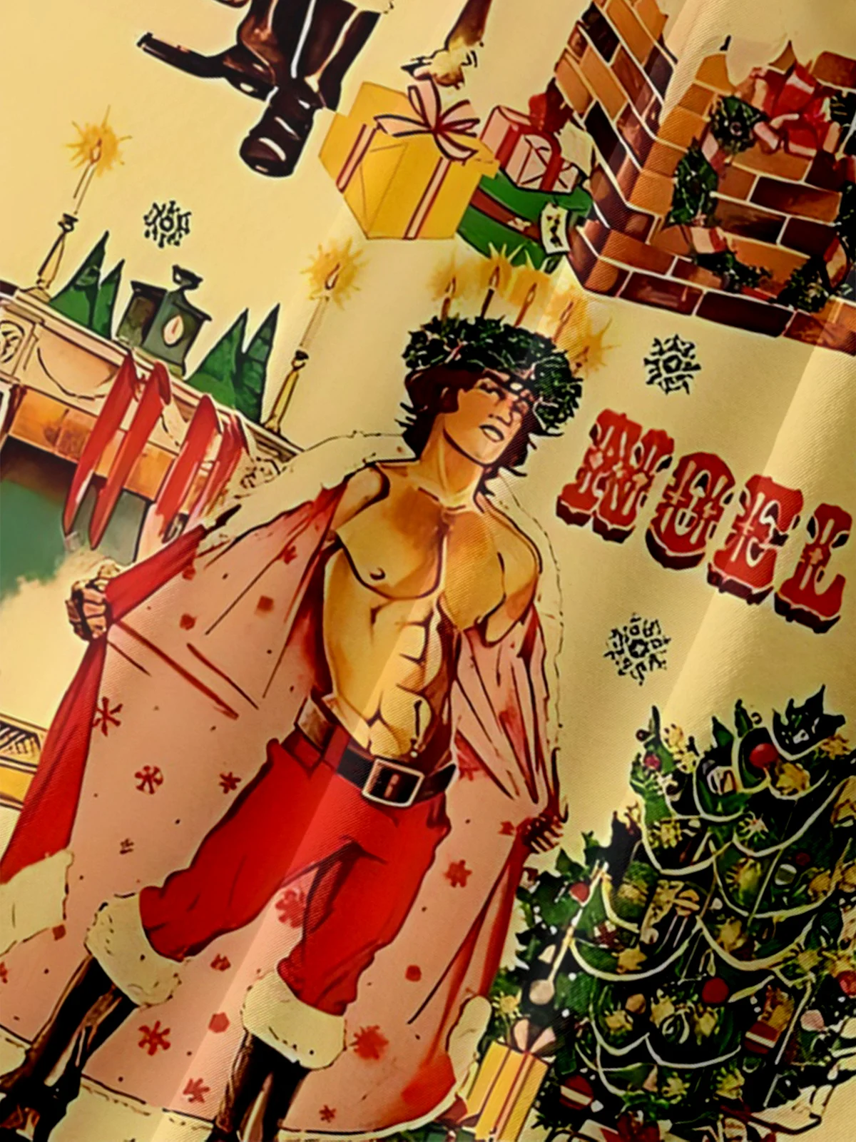 Moisture-wicking Christmas Tree Fun Men's Chest Pocket Casual Shirt