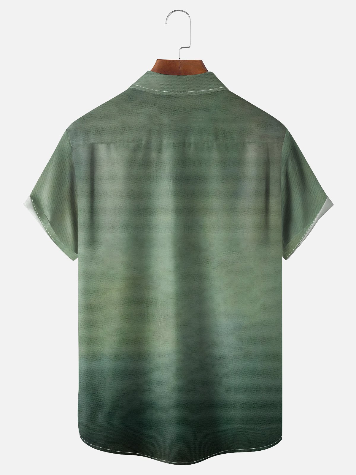 Moisture-wicking Bigfoot Fishing Art Chest Pocket Casual Shirt